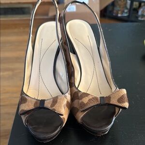 Leopard Print Kate Spade Slingback Heels